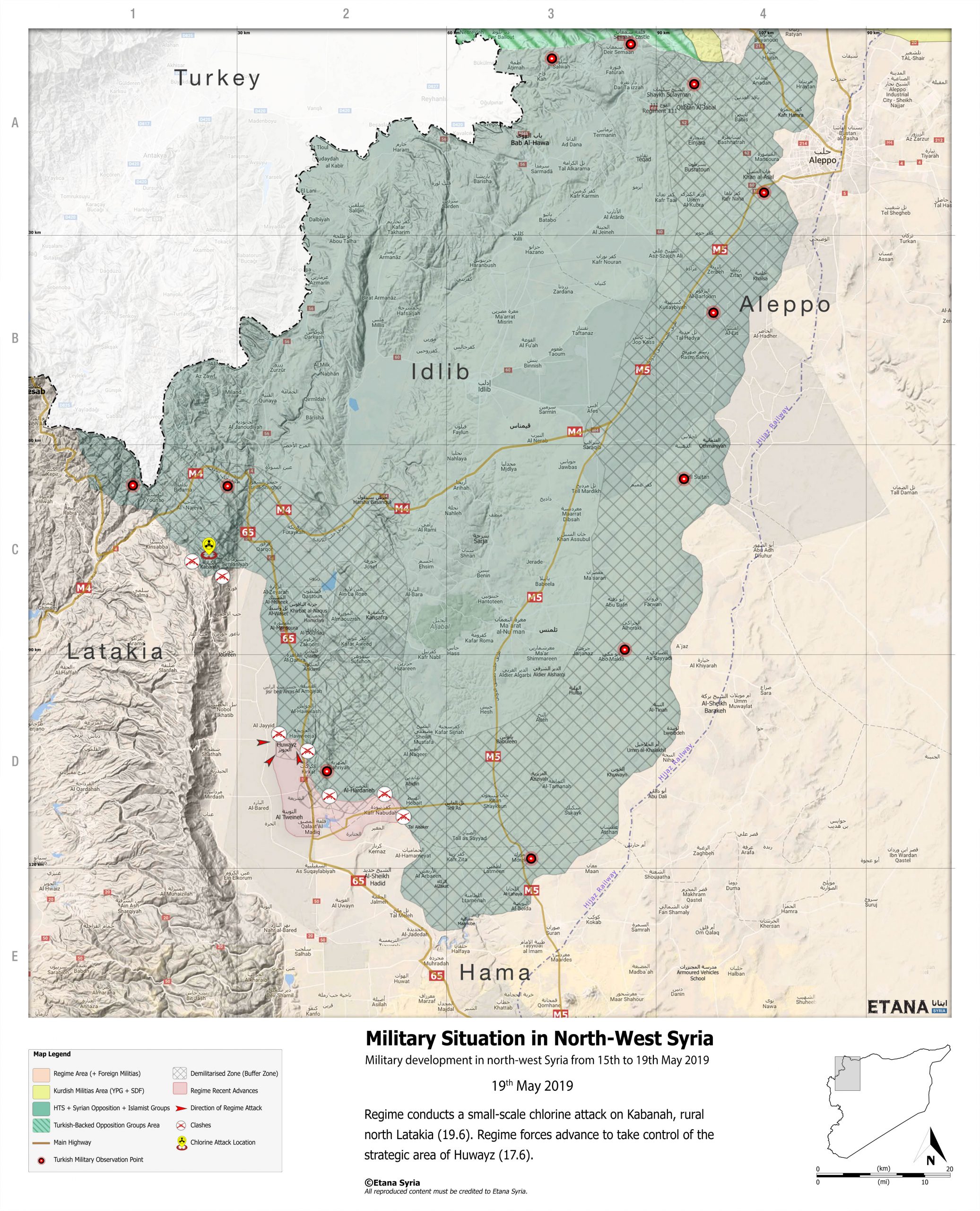 Syria Military Update – North West Syria – 19 May 2019