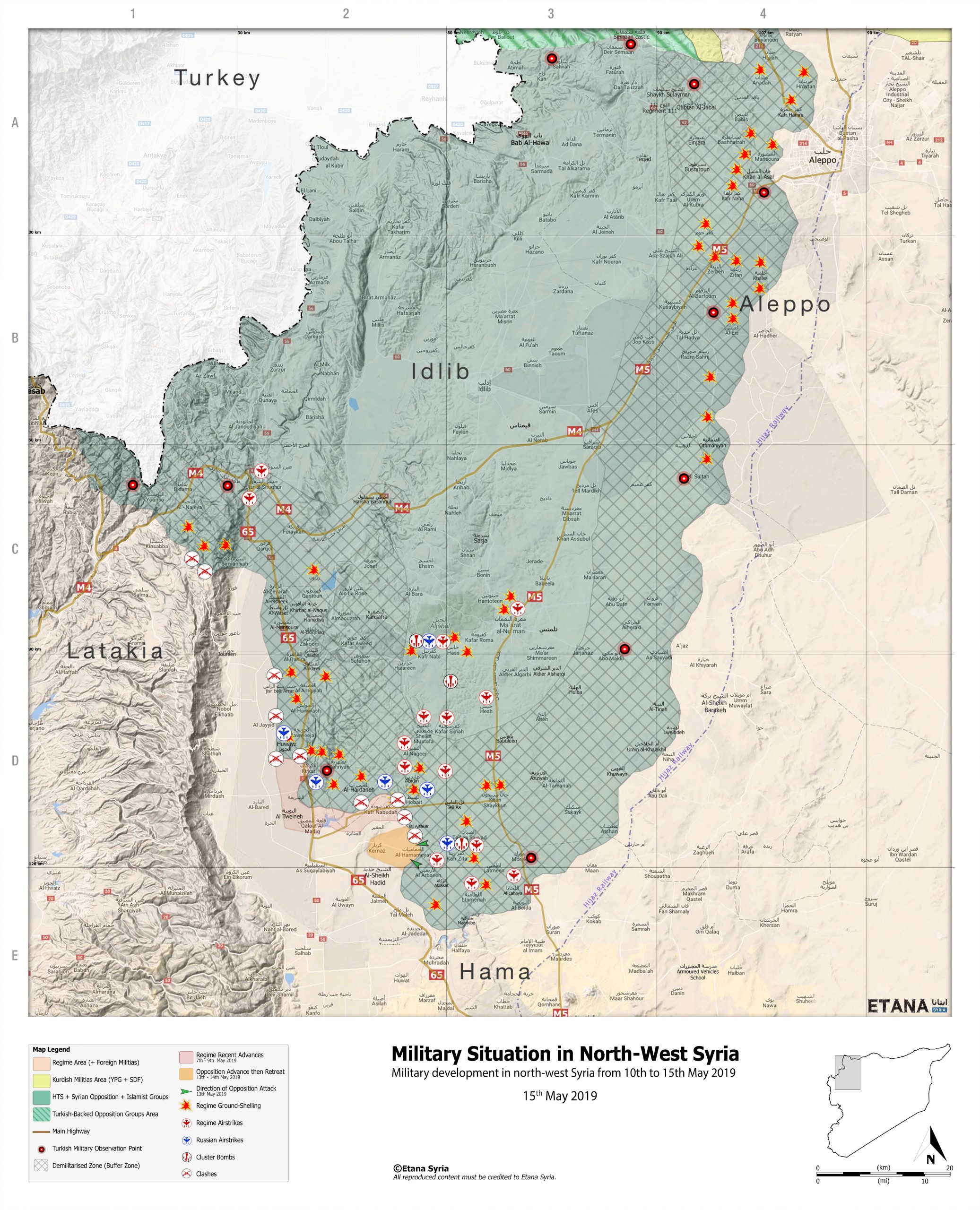 Syria Military Update – North West Syria – 15 May 2019