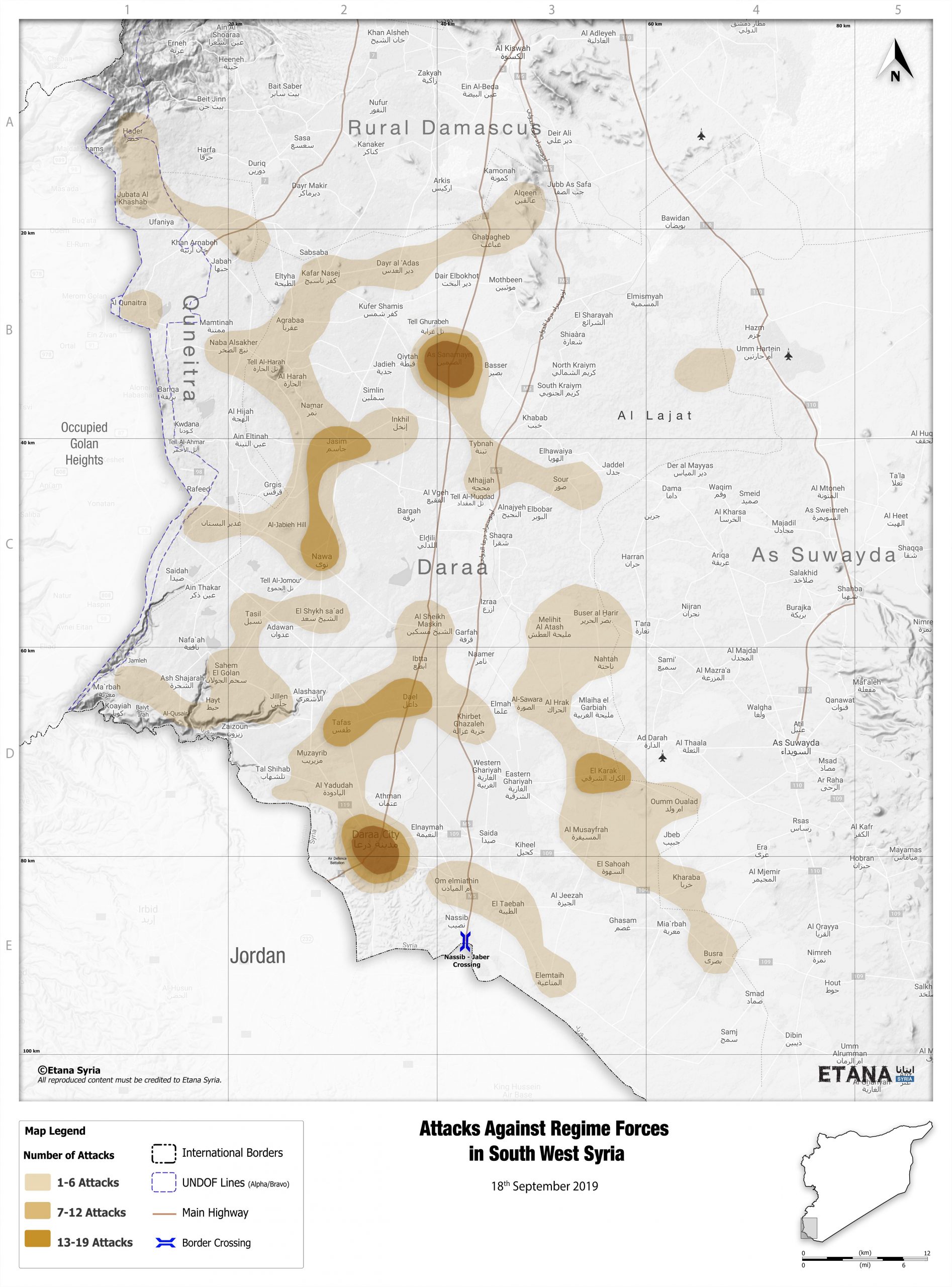 Attacks in South-West Syria: August 2018 – August 2019