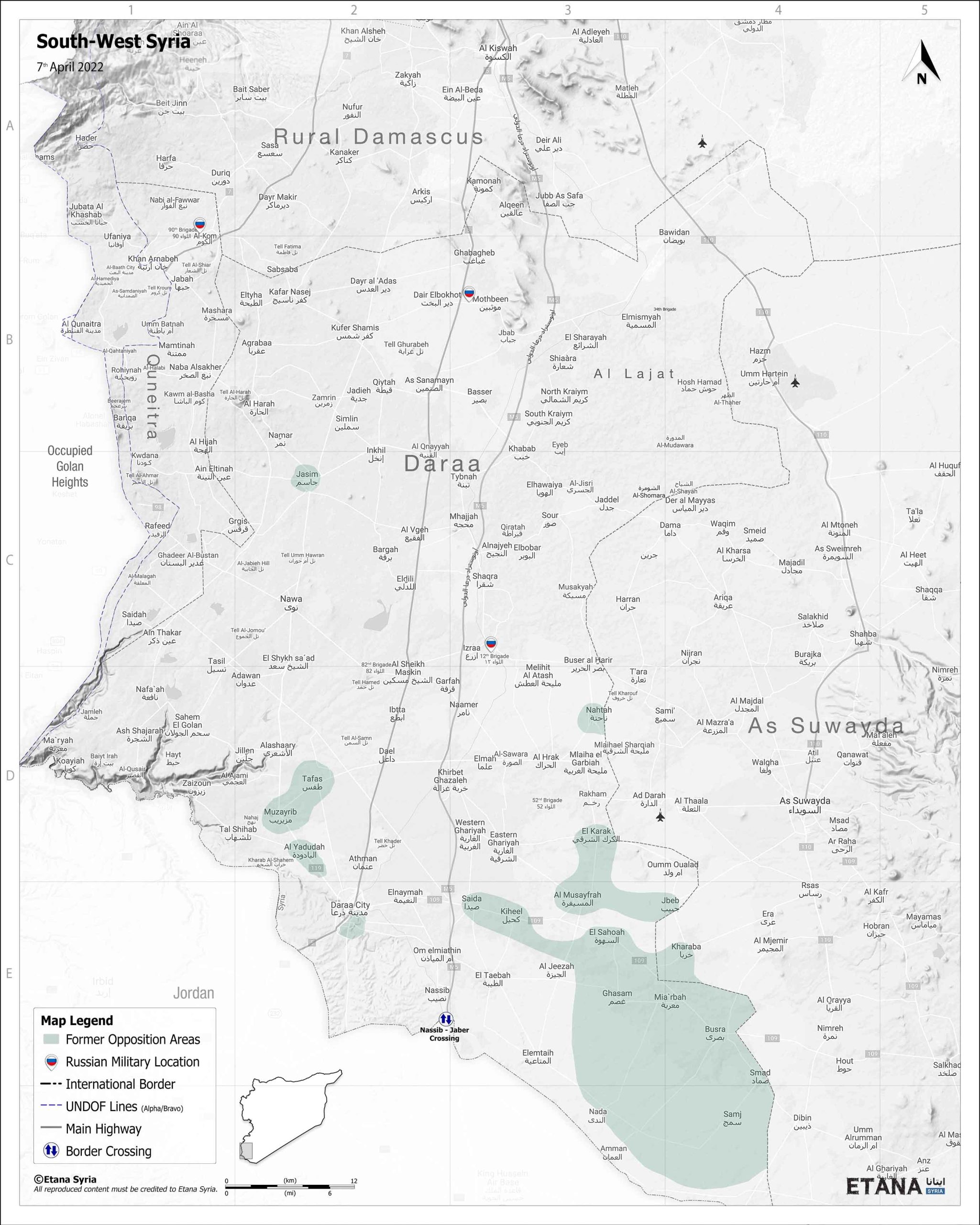 Syria Military Brief: South Syria – 06 April 2022